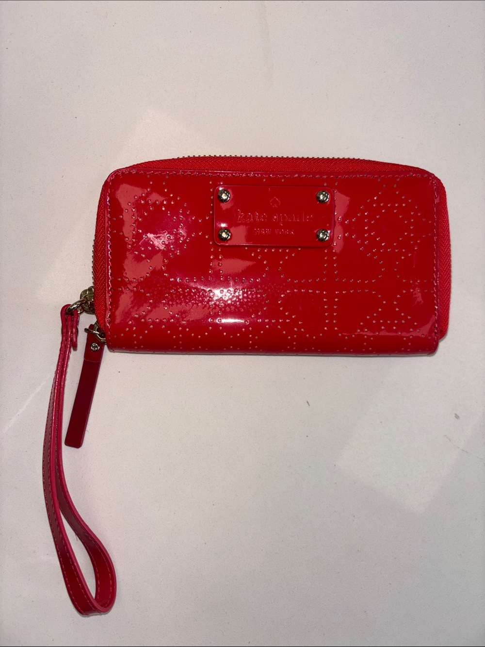 Kate Spade Jazzy Metro Red Patent Leather Wristlet